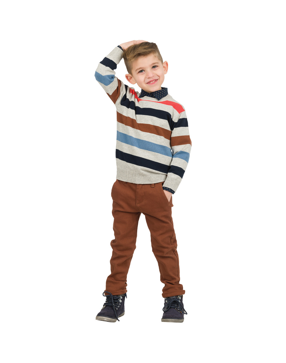 OEM Ελαστικό βαμβακερό παντελόνι για αγόρι - ΚΑΜΗΛΟ 12-123105-2