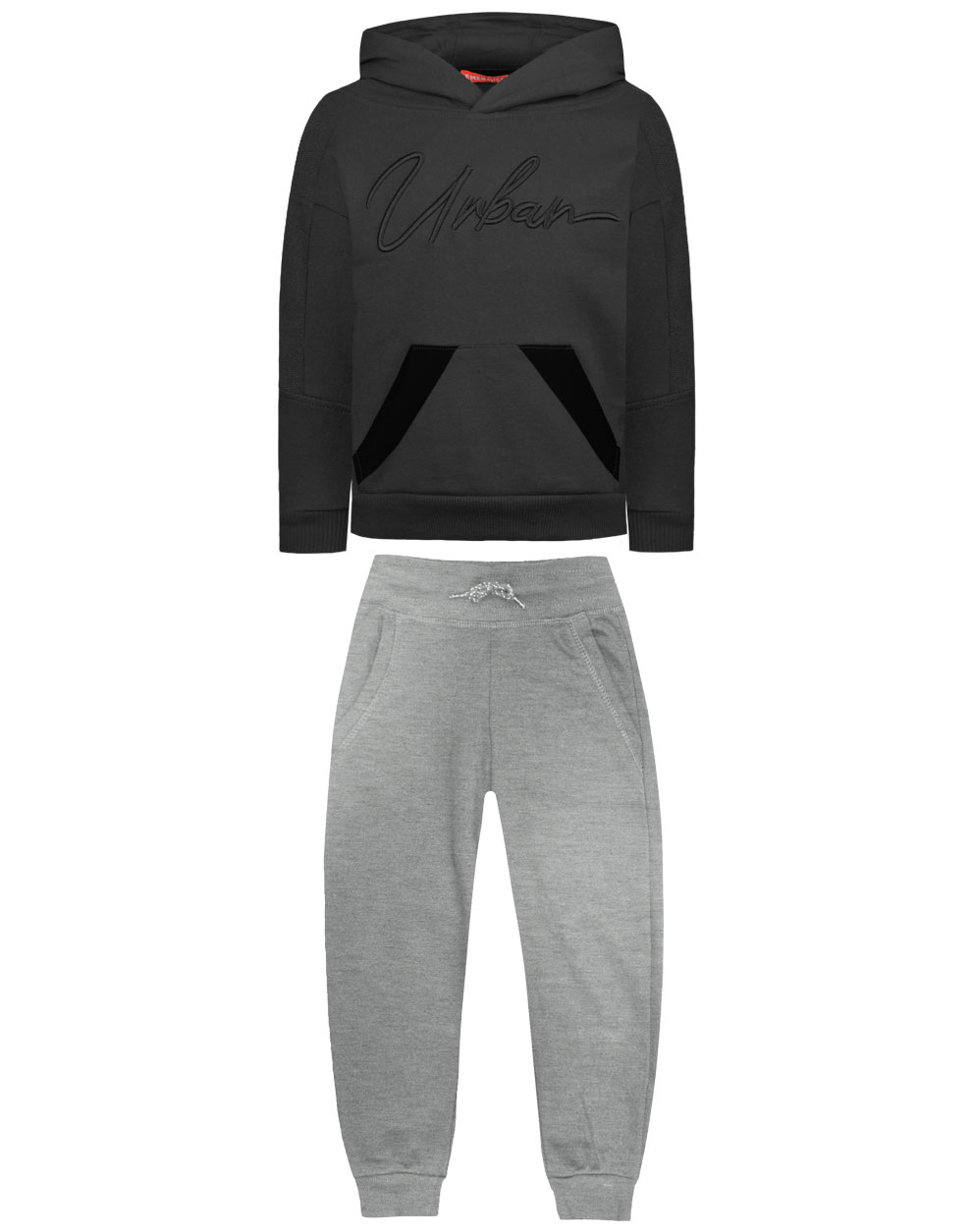 Φούτερ φόρμα με κουκούλα - 1 έτους, ΜΕΛΑΝΖΕ εικόνα 1