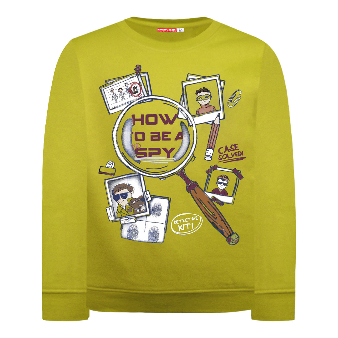 Φούτερ μπλούζα βαμβακερή με απαλό χνούδι και τύπωμα για αγόρι - 1 έτους, ΛΑΧΑΝΙ εικόνα 1