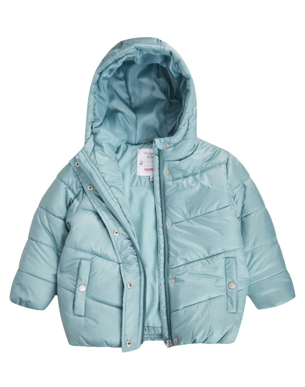 Μπουφάν καπιτονέ με κουκούλα για κορίτσι - ΜΕΝΤΑ 15-123304-1 φωτογραφία