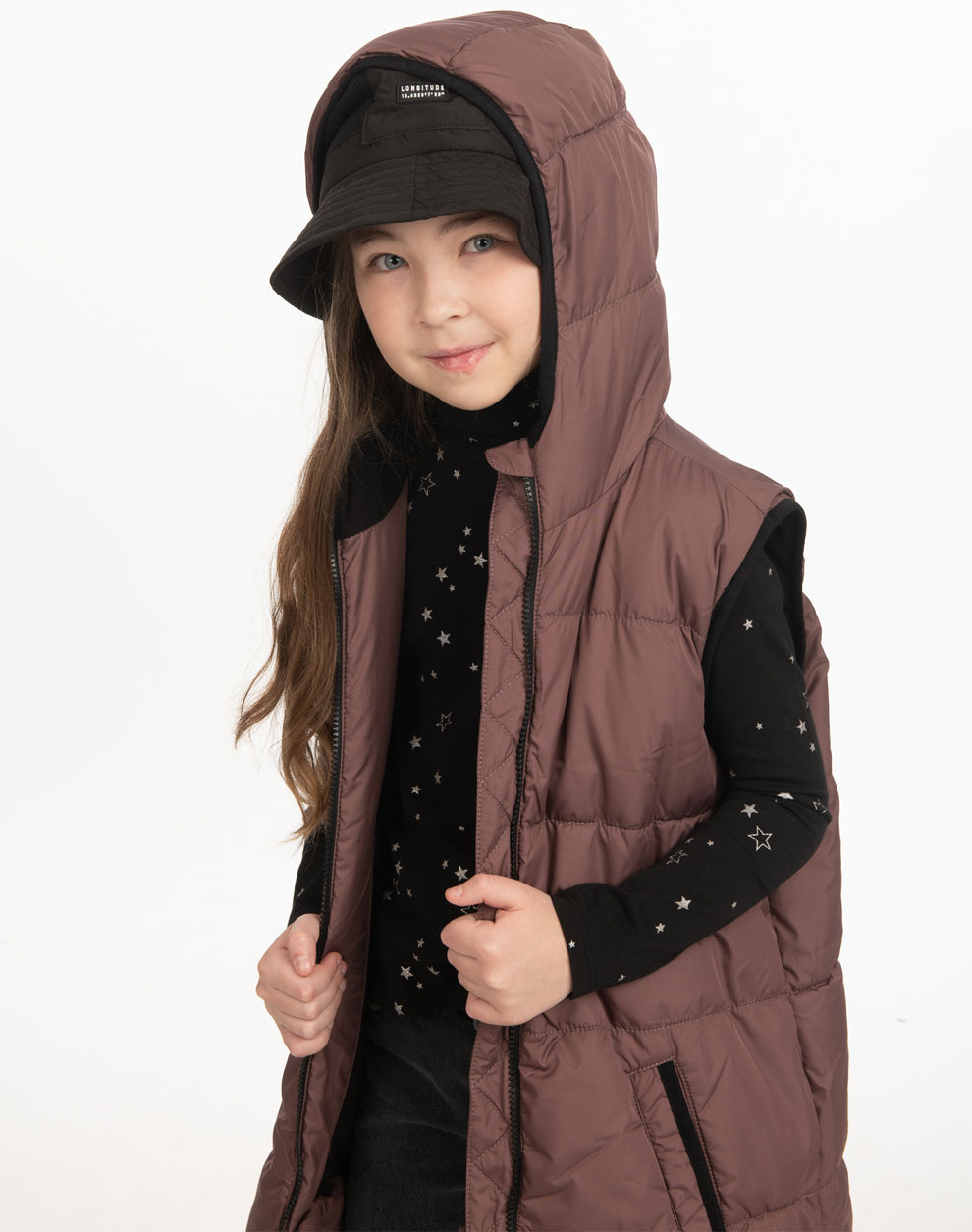 Μακρύ αμάνικο γιλέκο - Λευκό 16-122219-1 φωτογραφία