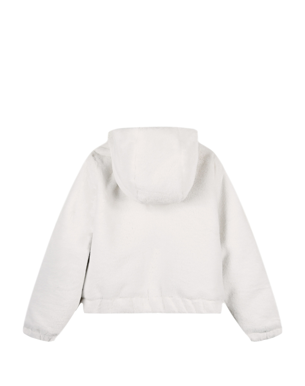 Μπουφάν από συνθετική γούνα με κουκούλα για κορίτσι - Εκρού 16-123203-1 φωτογραφία