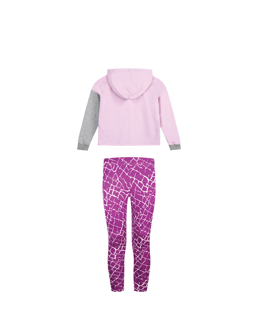 Σετ τρίχρωμη φούτερ μπλούζα με κουκούλα με μακρύ κολάν για κορίτσι - ΜΑΥΡΟ 16-123278-0 φωτογραφία