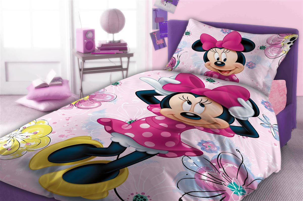 DimCol Σεντόνια Σετ 3 τεμ Βαμβακερά Μονά Disney Home Minnie 853 160X240 Pink DimCol
