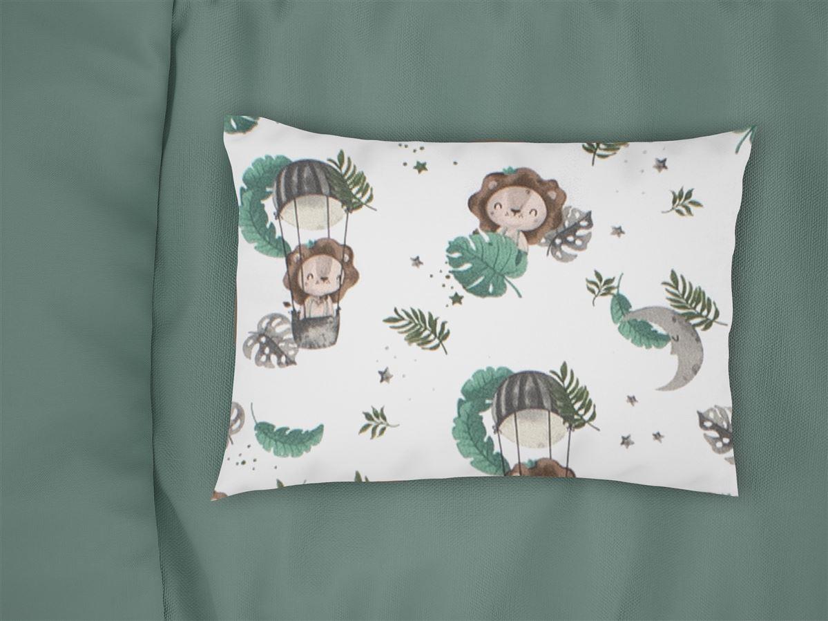 DimCol Μαξιλαροθήκη Bebe Φάκελος Βαμβακερή 35x45εκ. Lion 534 Green DimCol