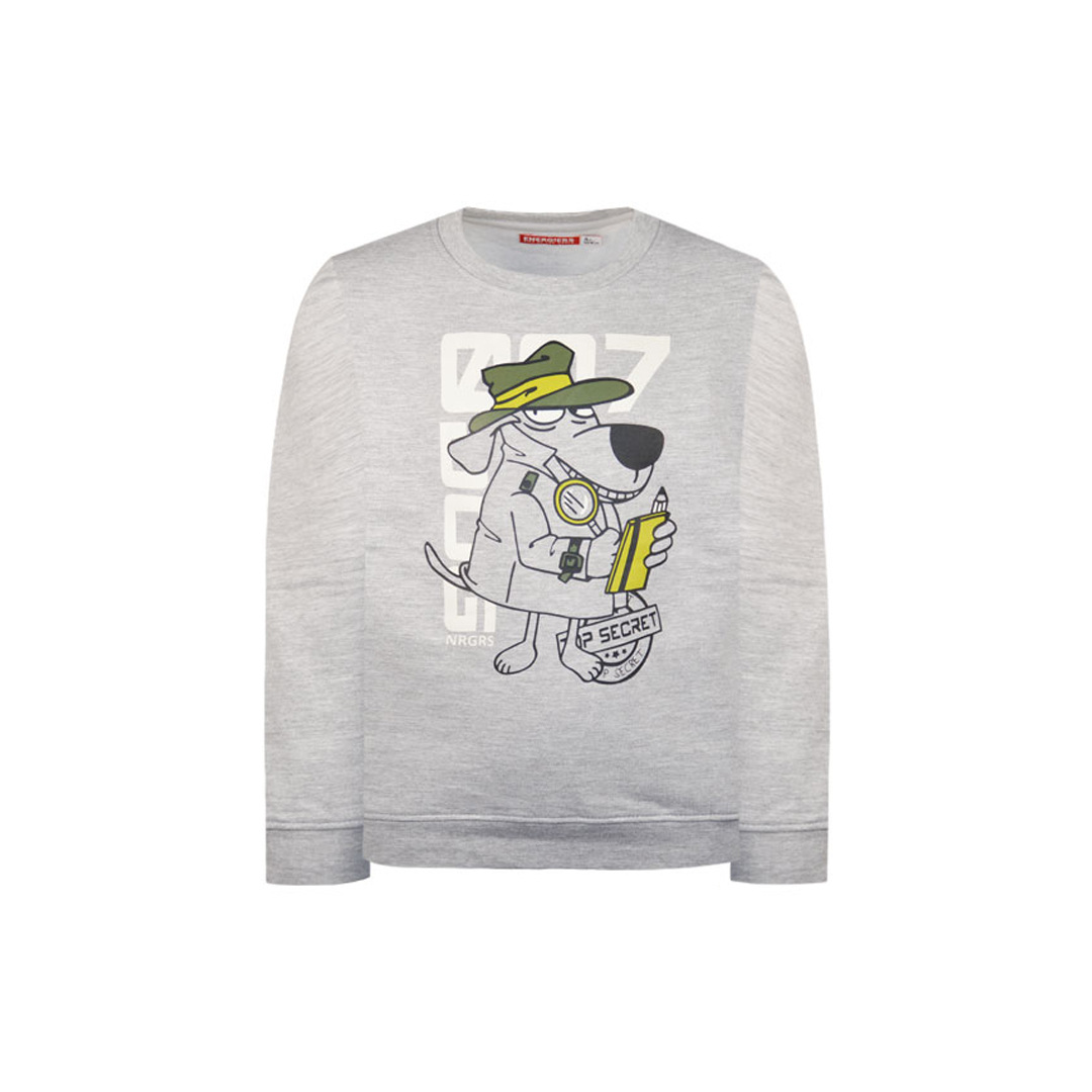 Μπλούζα φούτερ με τύπωμα - 1 έτους, ΜΕΛΑΝΖΕ εικόνα 1