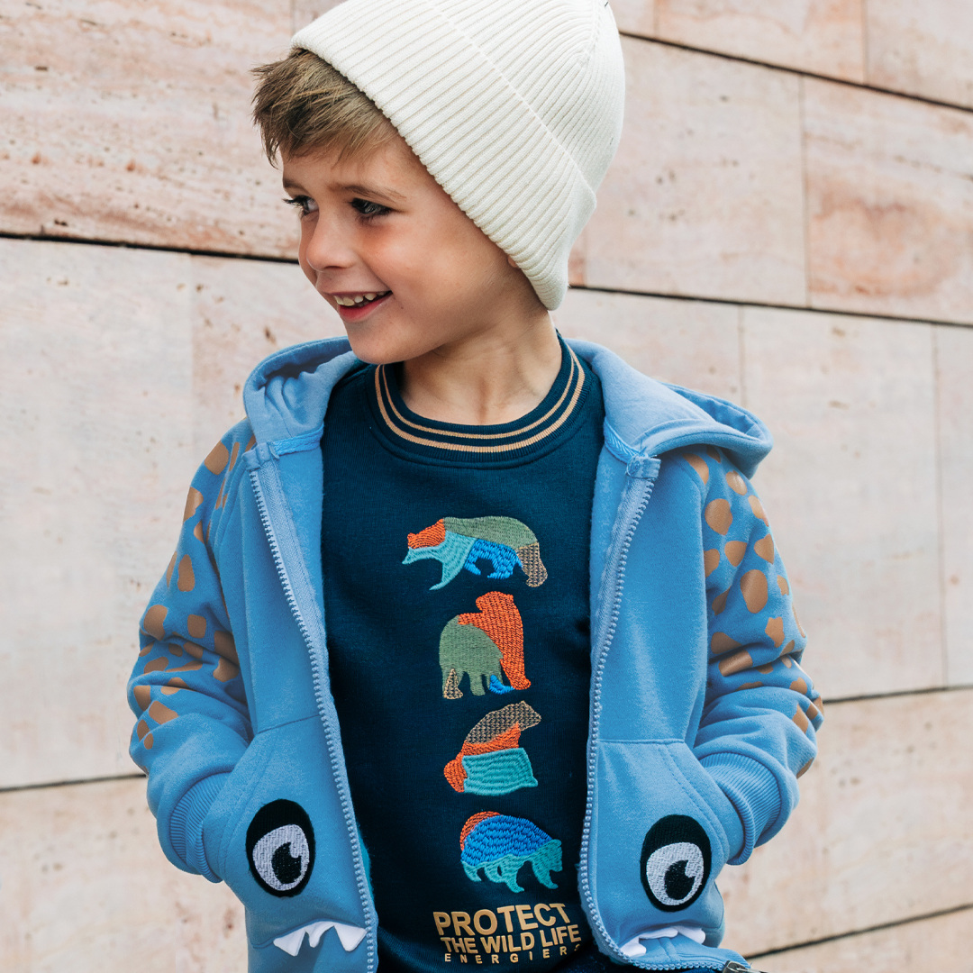 energiers Ζακέτα φούτερ με κουκούλα για αγόρι - Σιέλ 12-124100-5