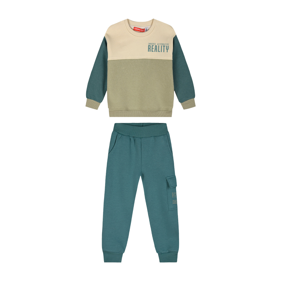 Σετ φούτερ φόρμα για αγόρι - 1 έτους, ΠΡΑΣΙΝΟ ΤΗΣ ΕΡΗΜΟΥ εικόνα 1