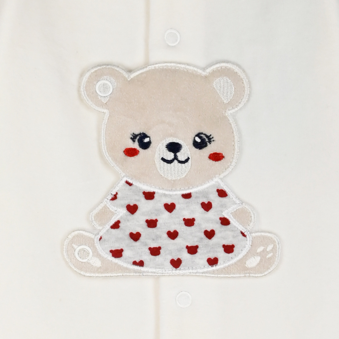 Βρεφικό βελουτέ φορμάκι για κορίτσι (0 &amp;#8211; 15 μηνών) - Εκρού 14-124412-9 φωτογραφία