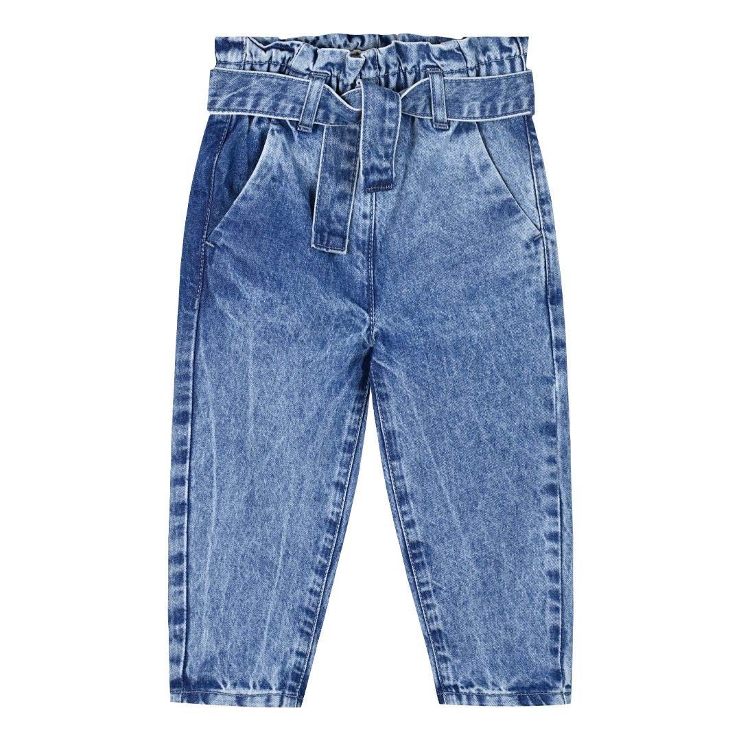 Παντελόνι τζην paperbag για κορίτσι - ΜΑΥΡΟ ΤΖΗΝ 15-124303-2 φωτογραφία