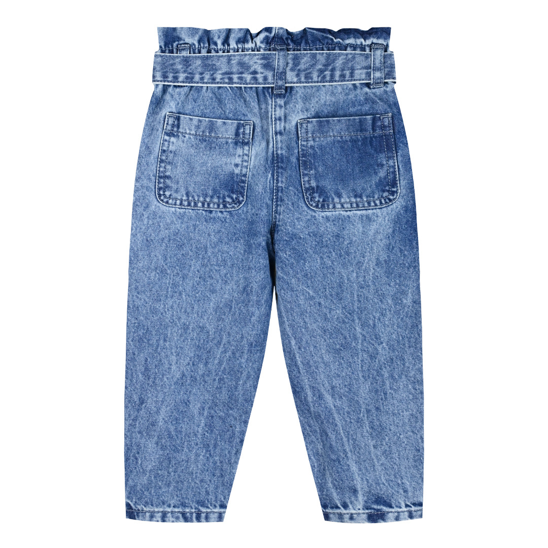 Παντελόνι τζην paperbag για κορίτσι - ΜΑΥΡΟ ΤΖΗΝ 15-124303-2 φωτογραφία