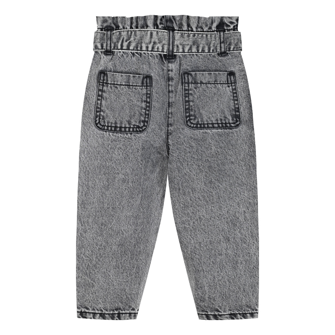 Παντελόνι τζην paperbag για κορίτσι - ΜΑΥΡΟ ΤΖΗΝ 15-124303-2 φωτογραφία