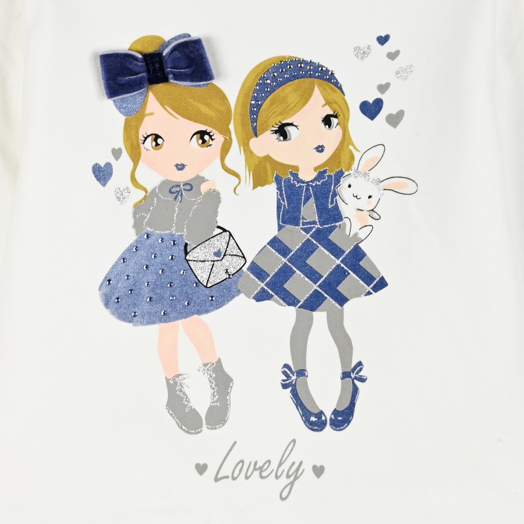 Μπλούζα με τύπωμα και φραμπαλά για κορίτσι - ΚΟΚΚΙΝΟ 15-124314-5 φωτογραφία