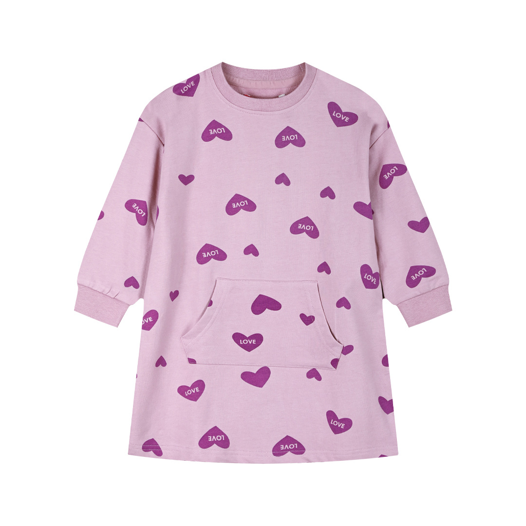 Εμπριμέ φούτερ φόρεμα για κορίτσι - 1 έτους, ΜΠΕΖ εικόνα 1