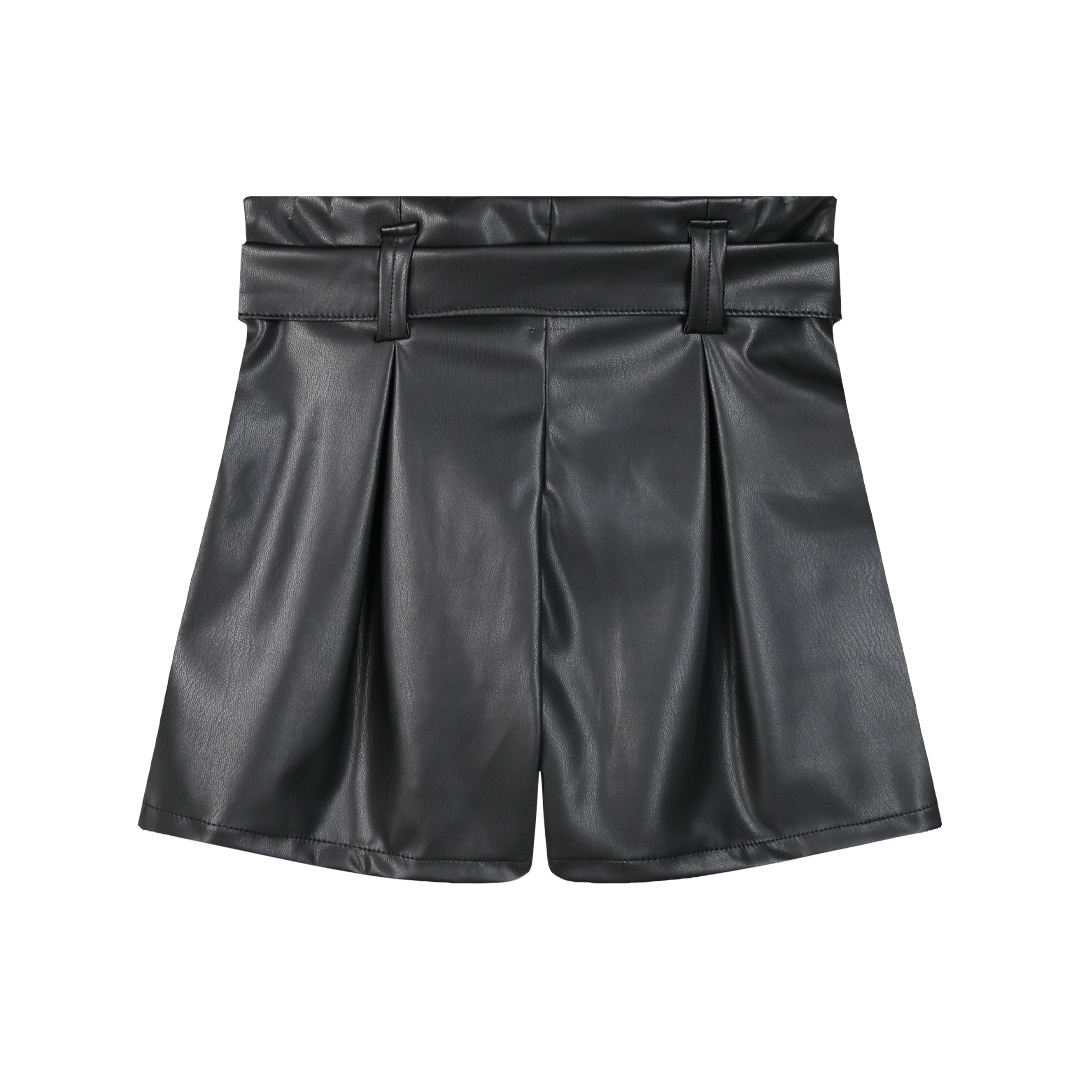 Δερματίνη σορτς για κορίτσι - ΜΑΥΡΟ 16-124215-2 φωτογραφία