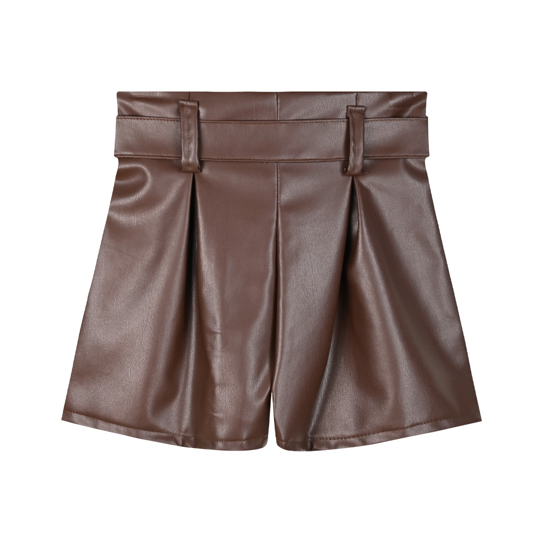 Δερματίνη σορτς για κορίτσι - ΜΑΥΡΟ 16-124215-2 φωτογραφία