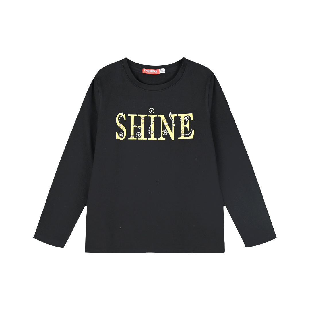 Μακό μπλούζα με τύπωμα για κορίτσι - ΜΑΥΡΟ 16-124226-5