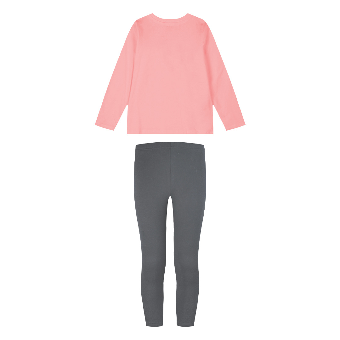 Σετ μακό μπλούζα με τύπωμα και κολάν για κορίτσι - ΜΑΥΡΟ 16-124268-0 φωτογραφία