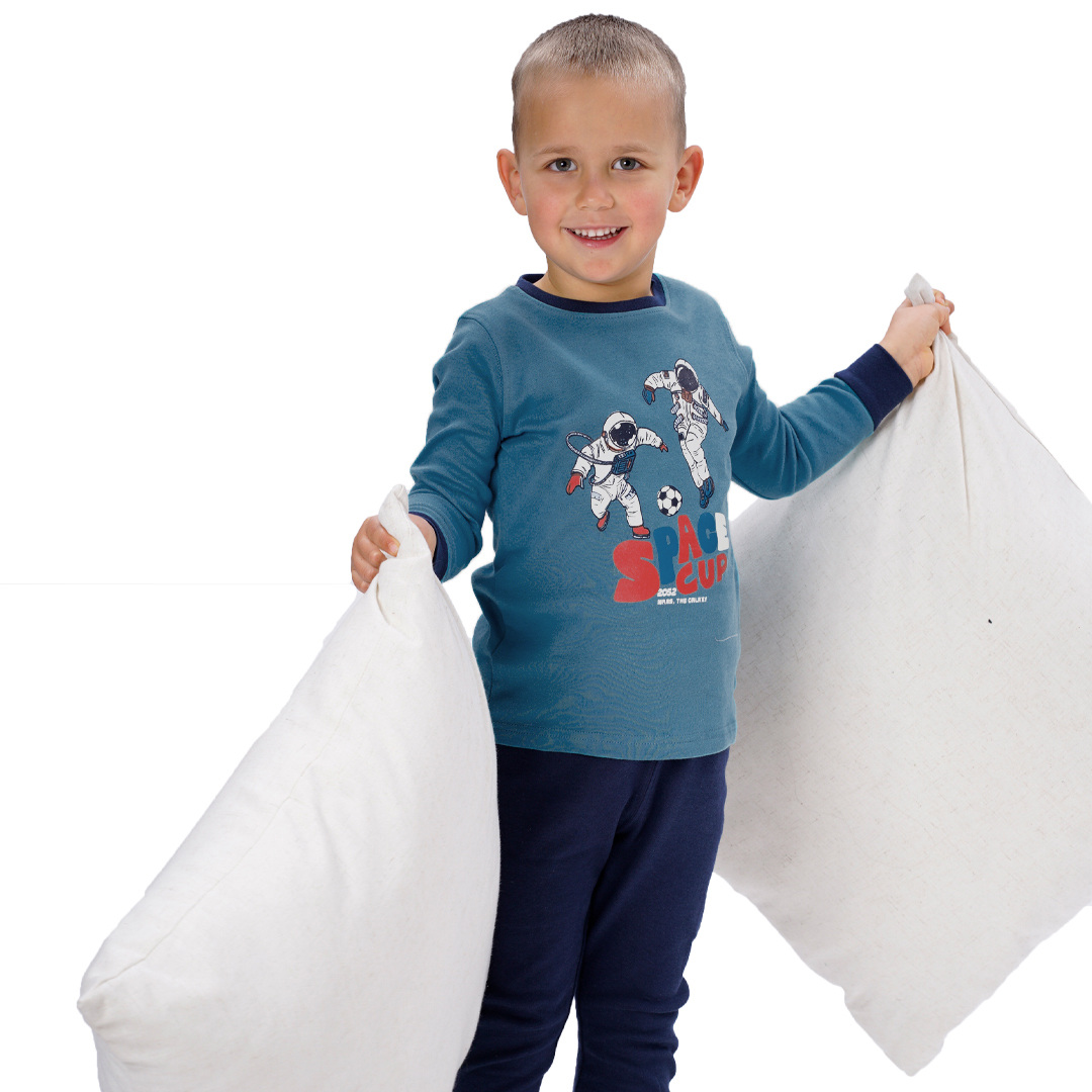 Πυζάμα με τύπωμα glow in the dark για αγόρι - ΜΕΛΑΝΖΕ 32-124101-9 φωτογραφία