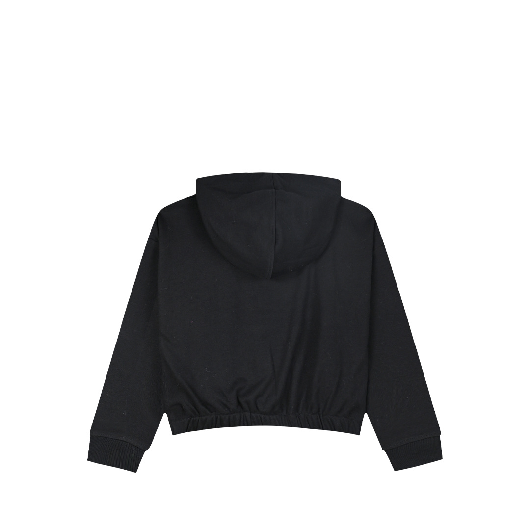 Boutique μπλούζα με κουκούλα με μεταλιζέ τύπωμα για κορίτσι - ΜΑΥΡΟ 46-124273-5 φωτογραφία