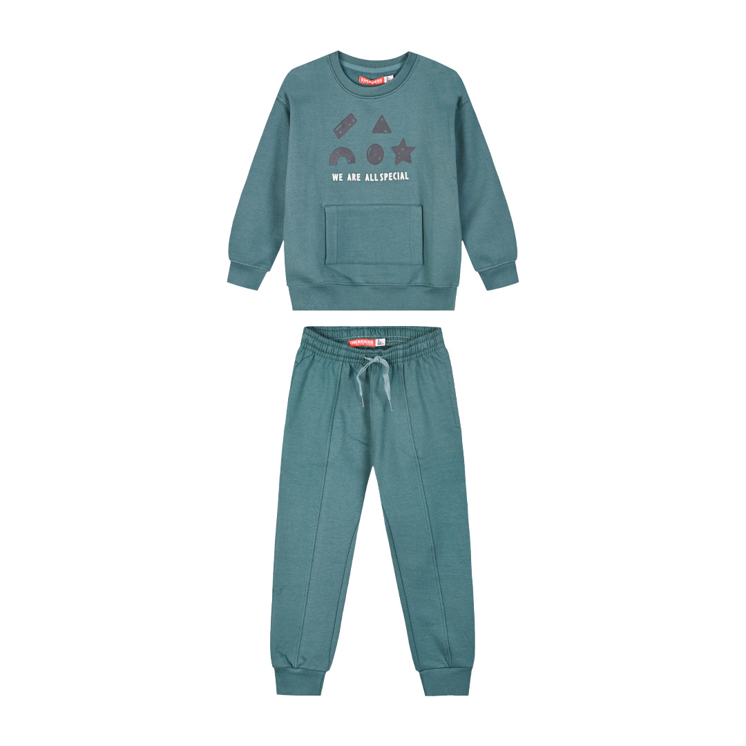 Σετ φούτερ φόρμα για αγόρι - 1 έτους, ΠΡΑΣΙΝΟ ΤΗΣ ΕΡΗΜΟΥ εικόνα 1