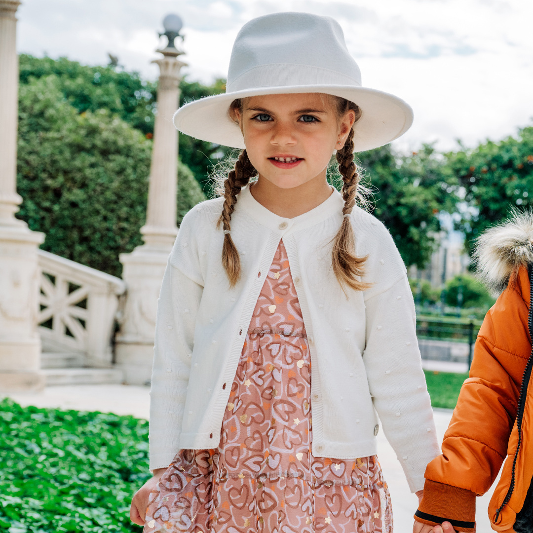 Εμπριμέ φόρεμα με τούλι και τόυλινα μανίκια για κορίτσι 15-124310-7 φωτογραφία