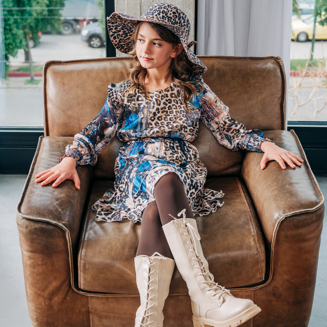 Boutique φόρεμα φλοράλ/λεοπάρ για κορίτσι - ΕΜΠΡΙΜΕ 46-124271-7 φωτογραφία