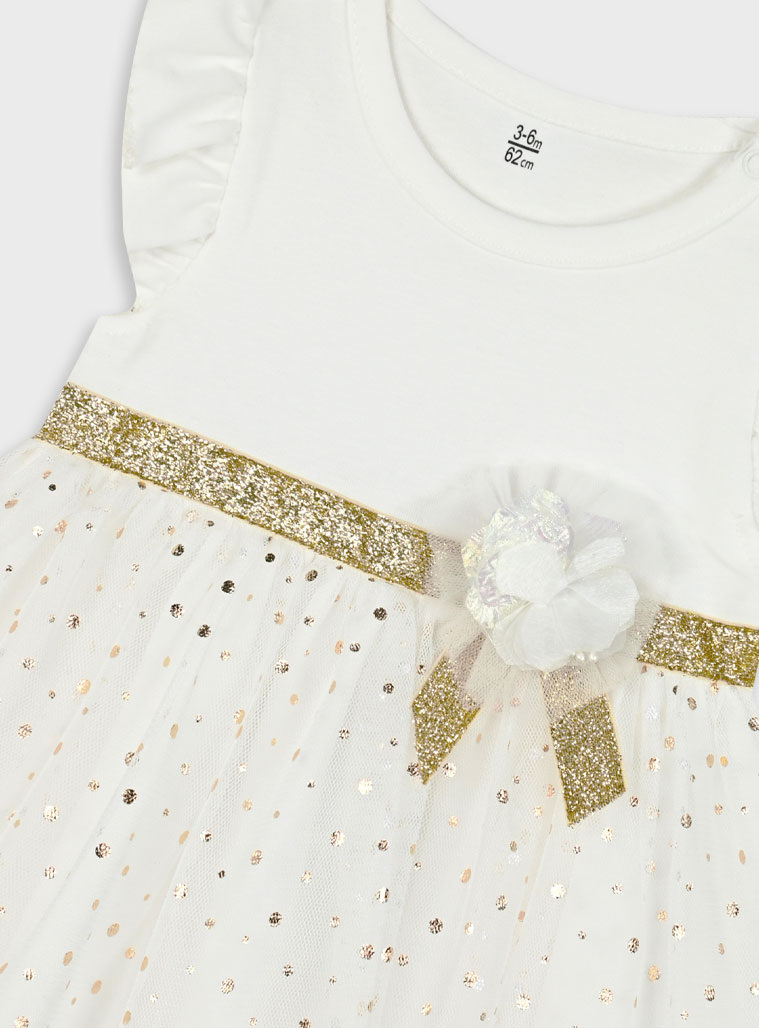 Boutique φόρεμα για βρεφικό κορίτσι - Εκρού 44-225478-7 φωτογραφία