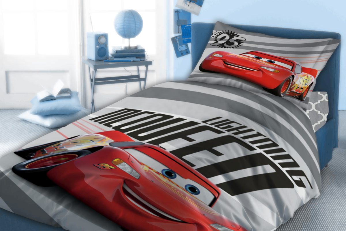 Disney Σετ Σεντόνια Βαμβακερά 4τμχ Μονά 165x245εκ. Cars 874 Digital Print Disney Dimcol