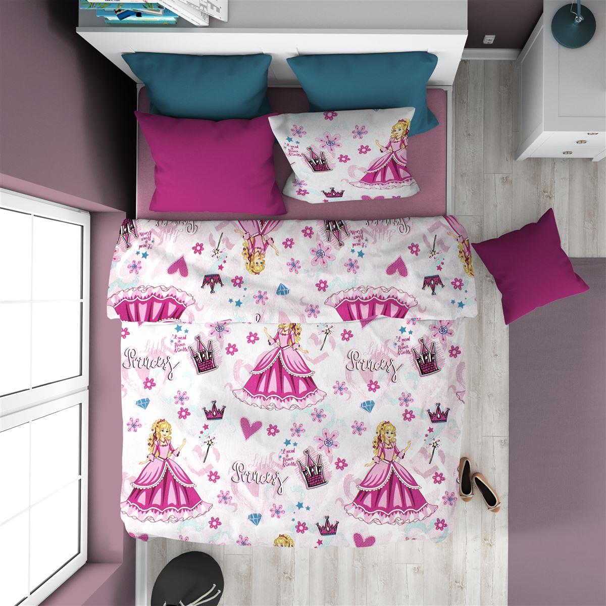 DimCol Παπλωματοθήκη Polycotton Μονή 160x240εκ. Princess 390 Pink Dimcol
