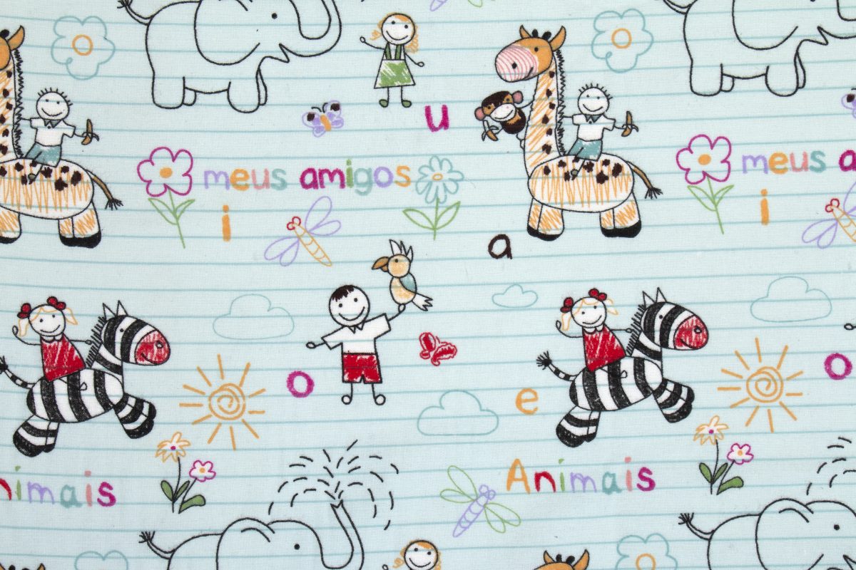 Σεντόνι Μεμονωμένο Μπεμπέ Φανελλένιο Λίκνου 80x110εκ. Africa 146 Light Green...