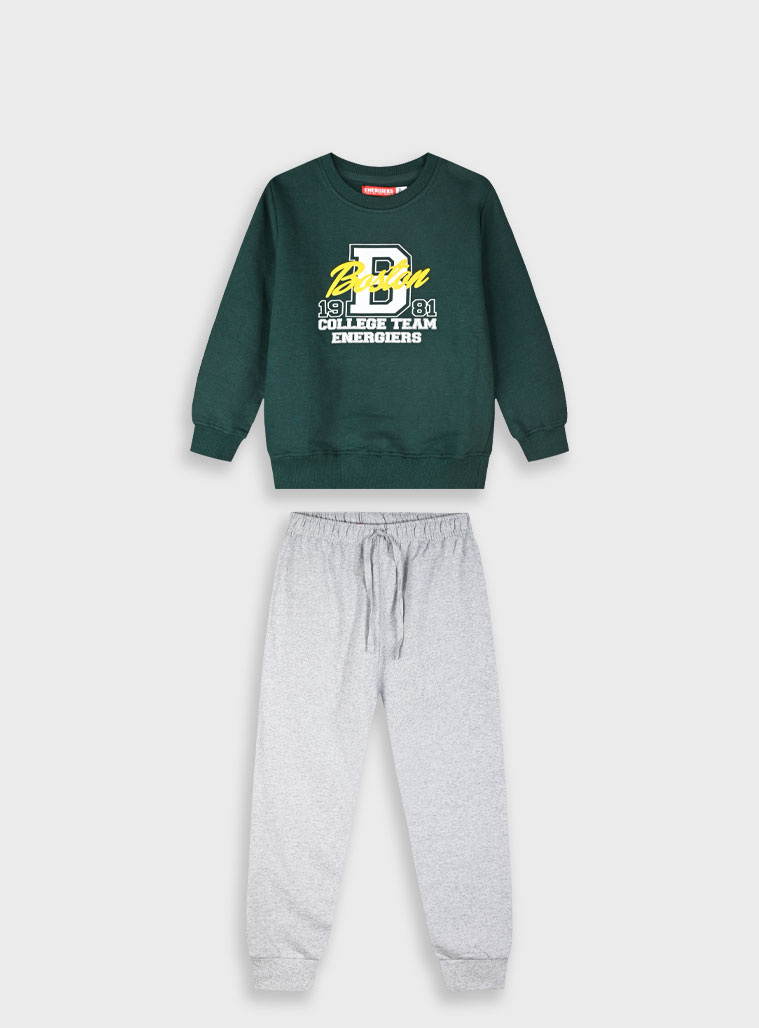 Φούτερ φόρμα με τύπωμα - 1 έτους, ΜΕΛΑΝΖΕ εικόνα 1