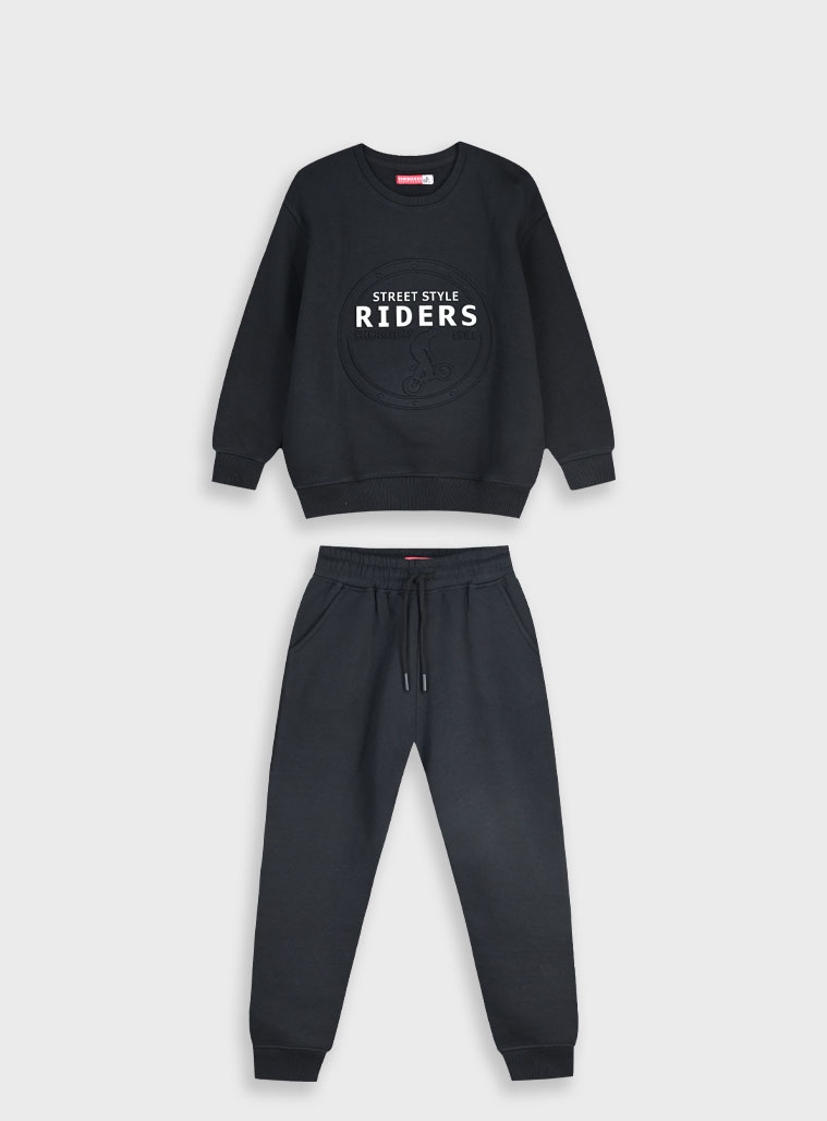 energiers Φούτερ φόρμα με τύπωμα - ΜΑΥΡΟ 13-125080-0