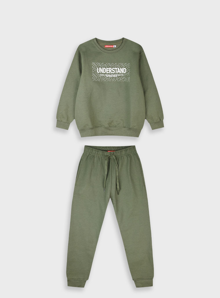 Φούτερ φόρμα με τύπωμα - ΠΡΑΣΙΝΟ ΤΗΣ ΕΡΗΜΟΥ 13-125088-0