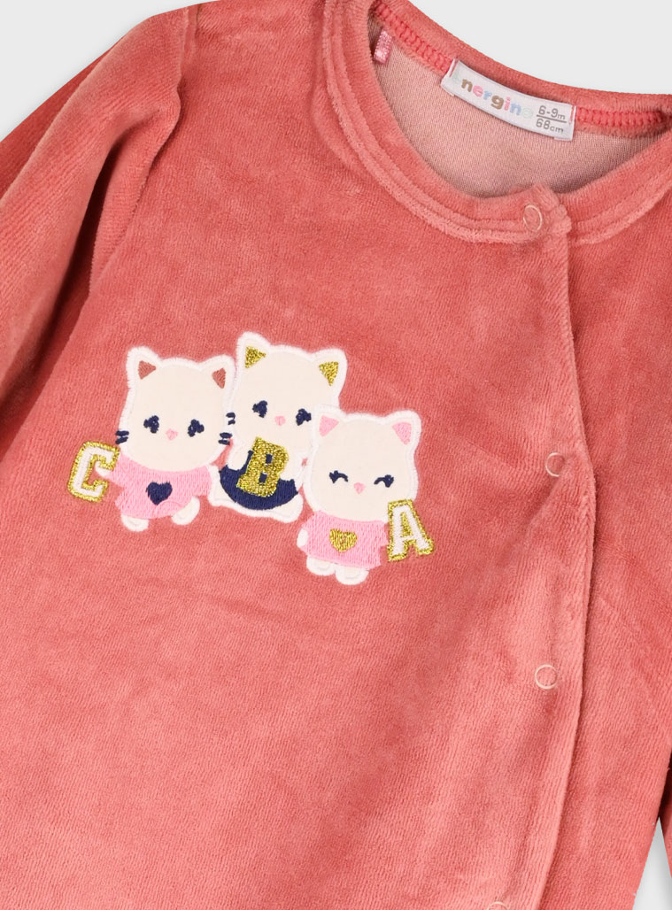 Βρεφικό βελουτέ φορμάκι - ΣΚΟΝΙΣΜΕΝΟ ΛΙΛΑ 14-125411-9 φωτογραφία