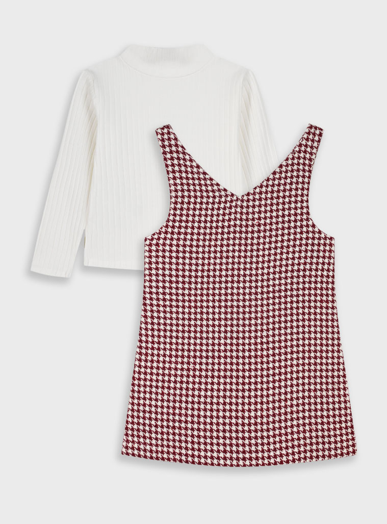 Σετ μπλούζα με σαραφάν - PIED DE POULE 15-125309-7 φωτογραφία