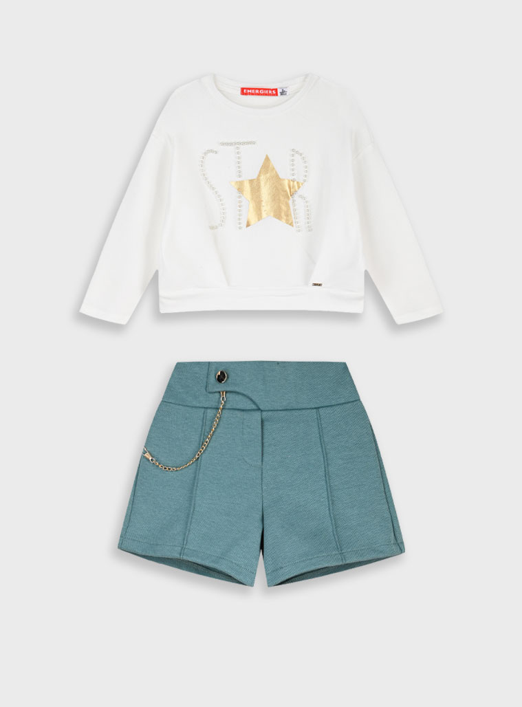 Σετ μπλούζα με σορτς – ΜΑΥΡΟ 15-125322-0