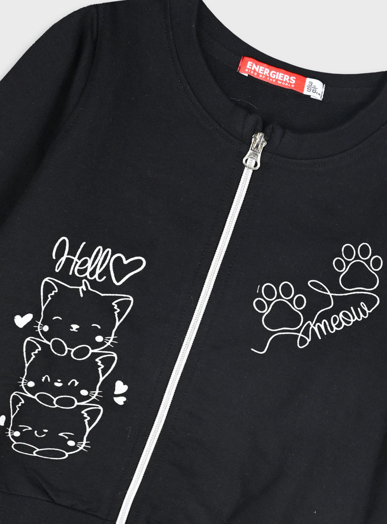 Φούτερ φόρμα με τύπωμα - ΜΑΥΡΟ 15-125330-0 φωτογραφία