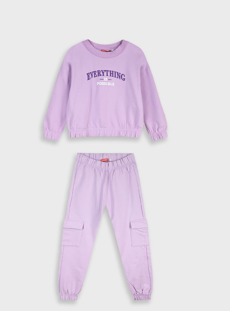 energiers Φούτερ φόρμα με τύπωμα - ΛΙΛΑ 15-125374-0