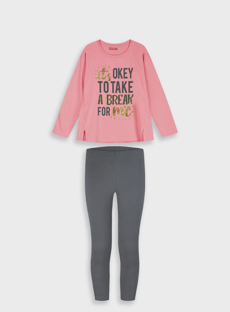 Σετ μπλούζα με κολάν – ΚΕΡΑΜΙΔΙ 16-125265-0