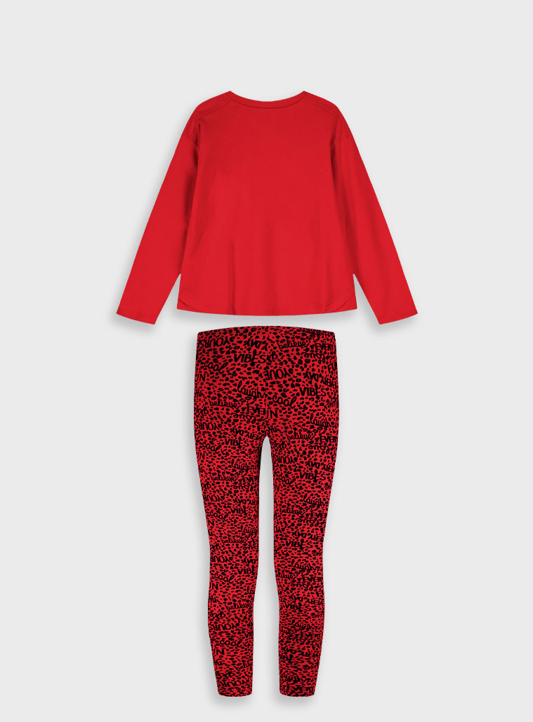 Σετ μπλούζα με κολάν - ΜΠΟΡΝΤΩ 16-125267-0 φωτογραφία