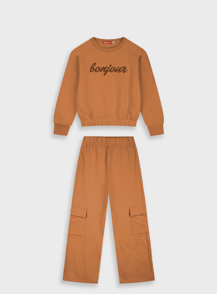 Φούτερ φόρμα με κέντημα – ΜΑΥΡΟ 16-125270-0