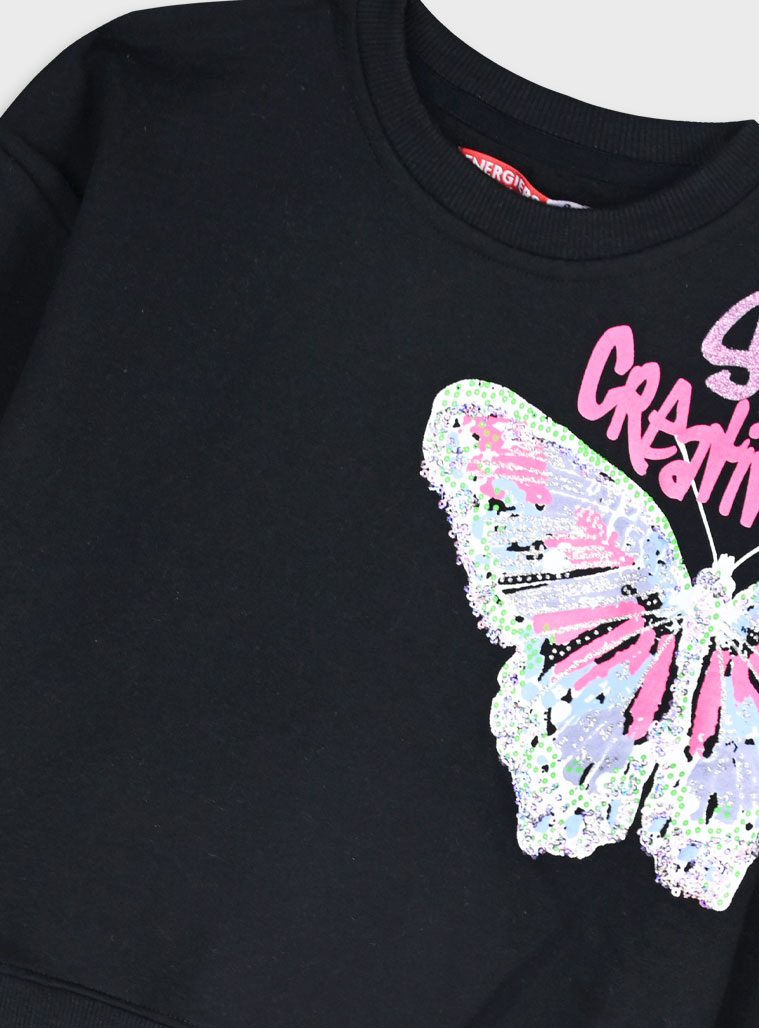 Φούτερ φόρμα με τύπωμα - ΜΑΥΡΟ 16-125272-0 φωτογραφία