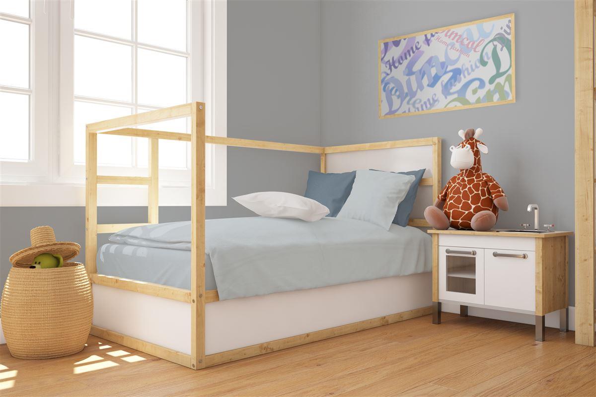 Εικόνα 1 Παπλωματοθήκη Βαμβακερή Κούνιας 120x160εκ. Solid 505 Light Blue-Grey DimCol