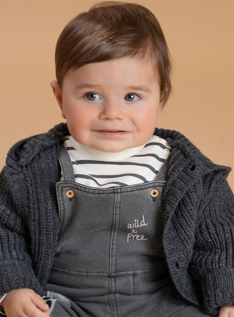 energiers Βρεφική πλεκτή ζακέτα - ΑΝΘΡΑΚΙ 11-125451-6
