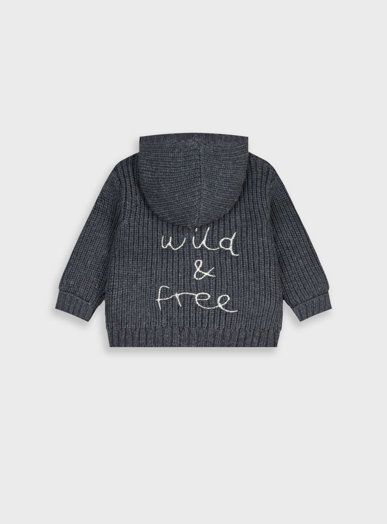 Βρεφική πλεκτή ζακέτα - ΑΝΘΡΑΚΙ 11-125451-6 φωτογραφία