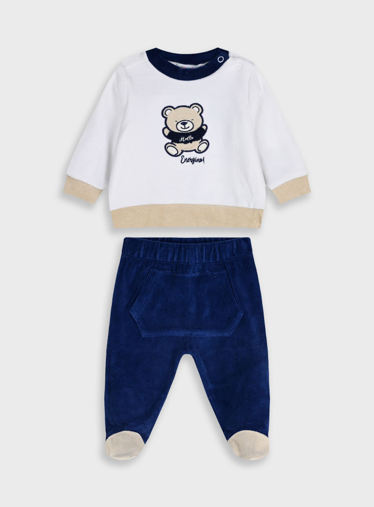 energiers Βρεφικό βελουτέ σετ - Μπλε 11-125467-0