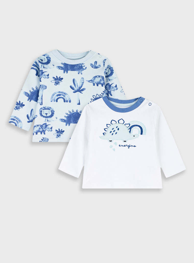 Βρεφικό σετ 2 μπλούζες - 62 cm, ΑΝ.ΜΠΛΕ εικόνα 1