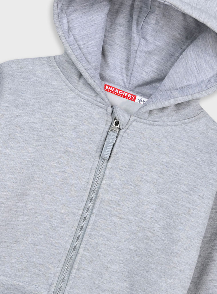 Ζακέτα φούτερ με κουκούλα για αγόρι - ΜΕΛΑΝΖΕ 12-100180-5-9-99 φωτογραφία