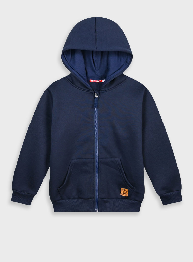 Ζακέτα φούτερ με κουκούλα για αγόρι - ΜΑΡΕΝ 12-100180-5-9-9